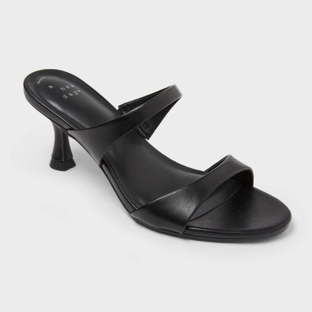 Women’s Paige Heels with Memory Foam Insole - A New Day Black 10